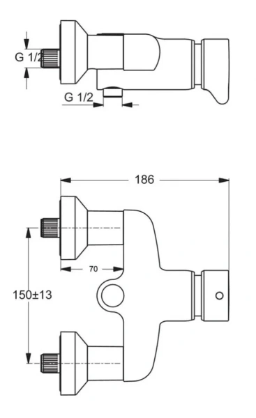 Смеситель для душа Ideal Standard Ceraplus хром B8297AA (детальная фотография), для душа