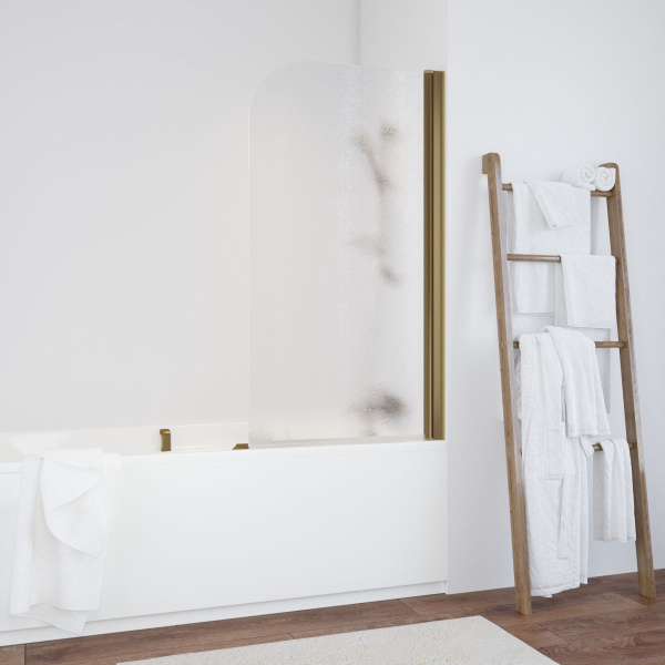 Шторка для ванны Vegas-glass, профиль бронза, стекло шиншилла EV 76 05 02 R (детальная фотография), недорогие