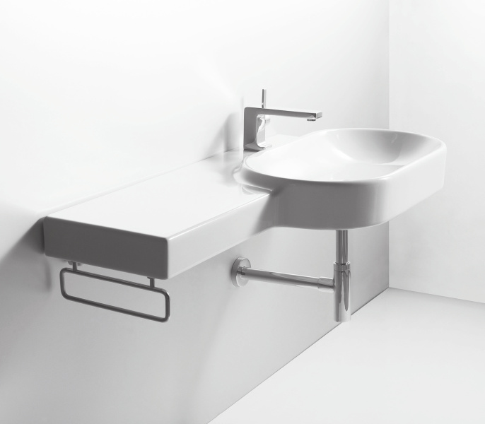 Раковина со столешницей Simas Flow FL 22 (детальная фотография), подвесные