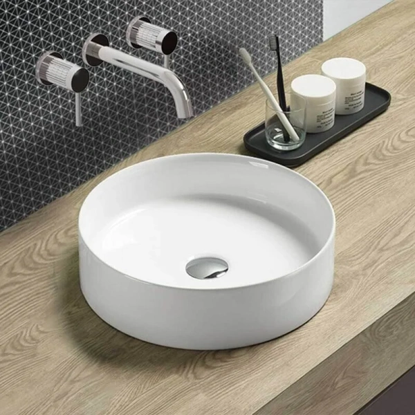 Раковина Vincea 40 см белая VBS-216 (детальная фотография), накладные (на столешницу), пристенные