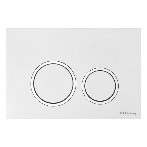 Клавиша смыва Tece TECEspring R белый глянец/хром 9940103 (детальная фотография)
