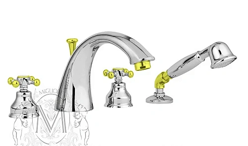 Смеситель для ванны Migliore Lady хром/золото - фото 2