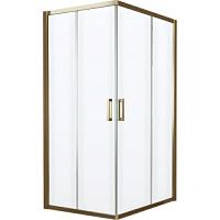 Душевой уголок профиль бронза стекло прозрачное Vegas-glass