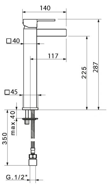 Смеситель для раковины Migliore Kvant высокий 18782 (детальная фотография), для раковины