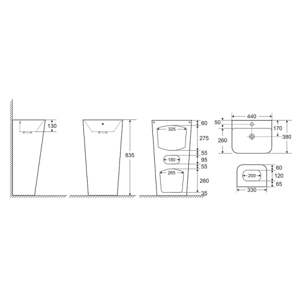 Схема (детальная фотография), напольные, свободностоящие