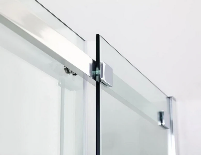 Душевой уголок Black&White Stellar Wind 100x100 см профиль хром стекло прозрачное 5021010 (детальная фотография), стеклянные, угловые, без поддона