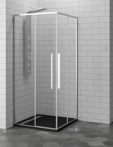 Душевой уголок RGW Stilvoll SV-31 80х80 см стекло прозрачное, профиль хром - фото 1