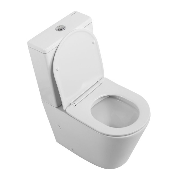 Чаша для унитаза-компакта BelBagno Flay-R с сиденьем дюропласт BB2149CPR/SC (детальная фотография), с бачком