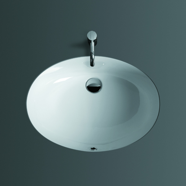 Раковина Simas Top e lavabi d'Arredo 58 см под столешницу, белая S 53 BI (детальная фотография)