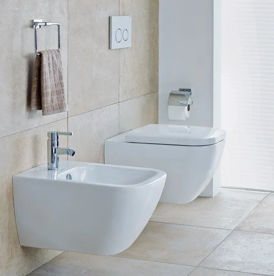 Биде подвесное Duravit Happy D.2 белое 2258150000 (детальная фотография), современные, hi-tech