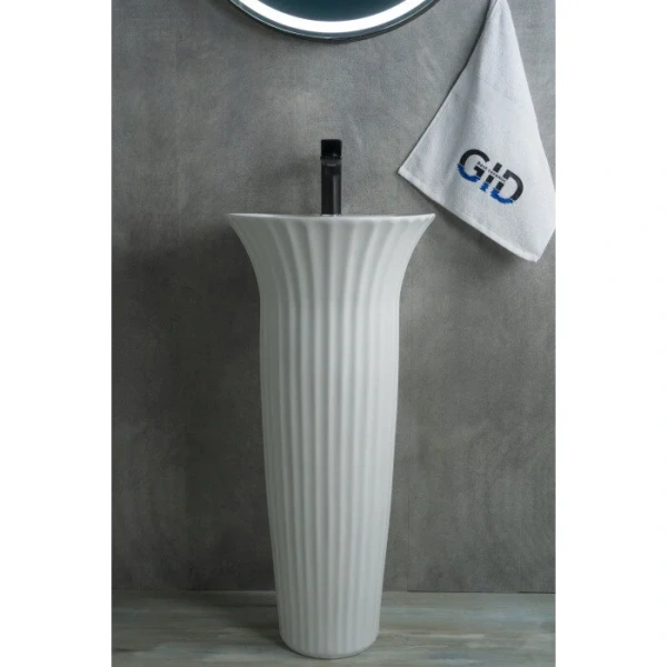 Раковина напольная GID Autonomo Nb132 41 см белая 81113 (детальная фотография), 40 см