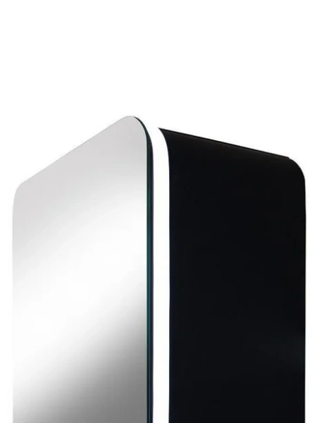 Зеркальный шкаф с подсветкой Art&Max Lecce 57 см черный левосторонний AM-Lec-560-850-1D-L-DS-F-Nero (детальная фотография), навесные