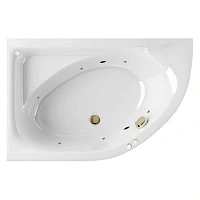 Ванна гидромассажная Excellent Aquarella Soft 150 x 100 см, левая, белый/бронза, WAEX.ARL15.SOFT.BR