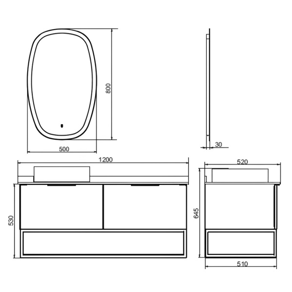 Схема (детальная фотография), подвесная, пристенная