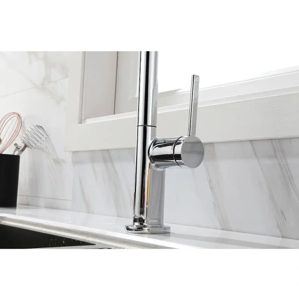 Смеситель для кухни Paulmark Neo хром Ne214419-CR (детальная фотография), однорычажные, двухрычажные