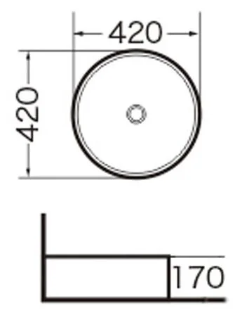 Раковина Grossman 42 см накладная GR-3014 (детальная фотография), современные, hi-tech