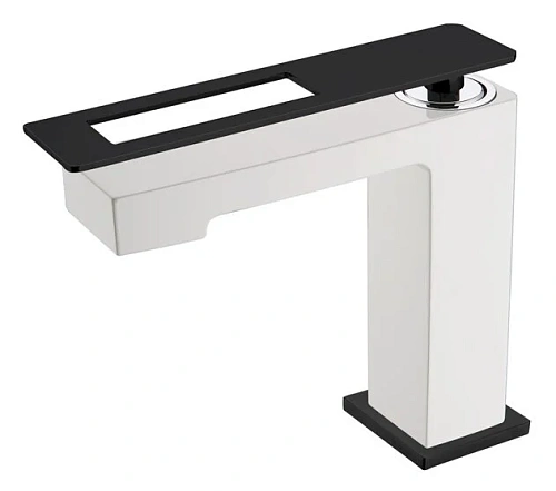 Смеситель для раковины Boheme Q белый/черный - фото 2