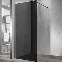 Душевая перегородка Vincea Walk In 90 см профиль вороненая сталь, стекло тонированное