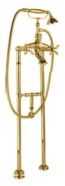 Смеситель для ванны Cezares Atlantis Nostalgia золото 24 карат ATLANTIS-NOSTALGIA-VDPS-03/24 (детальная фотография)