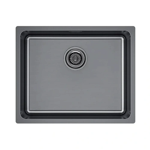 Мойка для кухни Paulmark Yuni 54 см вороненая сталь - фото 1
