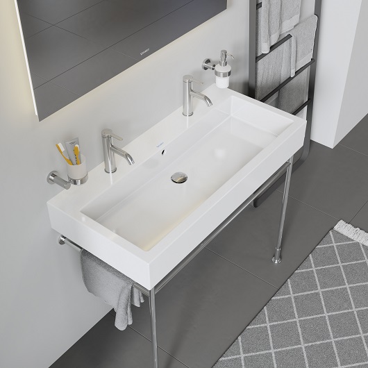 Раковина Duravit Vero 100 см белая 0454100024 (детальная фотография), подвесные, накладные (на столешницу)