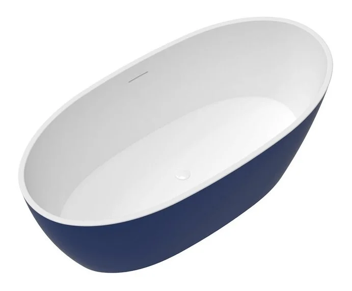 Ванна акриловая Corpa Nera Bosso CN130102, 170 х 76 см, синий матовый (детальная фотография), современныe, hi-tech