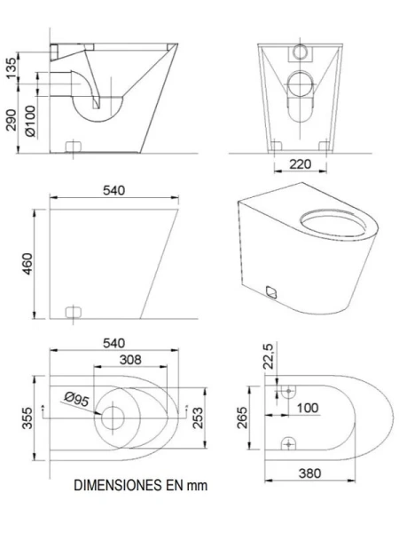 Унитаз подвесной Nofer нержавеющая сталь матовая 13012.P.S (детальная фотография), подвесные, встраиваемые