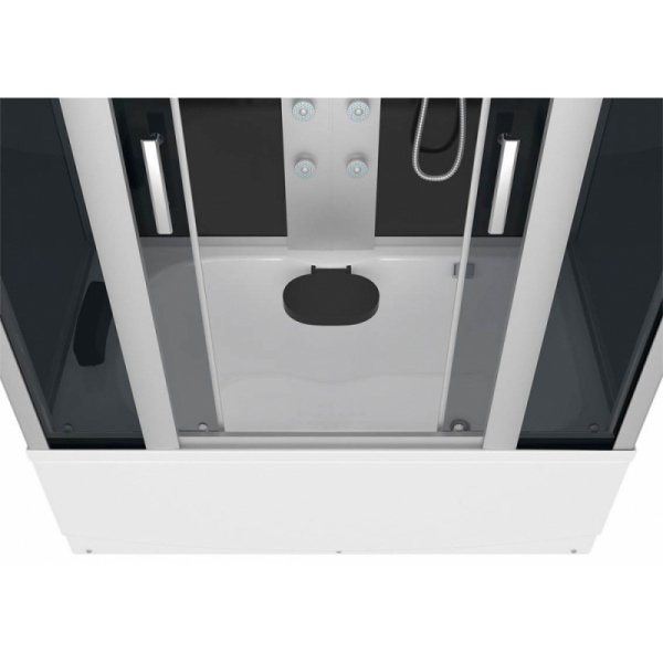 Душевой бокс, задние стенки чёрные, стекло тонированное, Erlit ER 4515TP-C4 ER4515TP-C4 (детальная фотография), с раздвижными дверьми