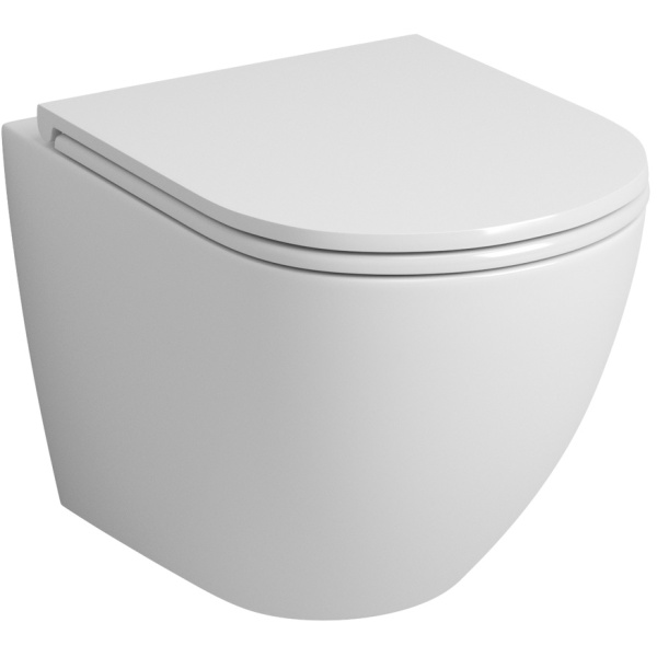 Унитаз подвесной Grossman безободковый белый глянцевый GR-4455S (детальная фотография)