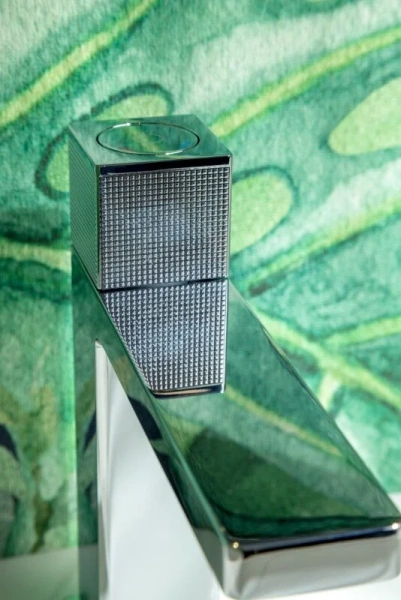 Смеситель для раковины Boheme Quad автоматический хром 159-CR (детальная фотография), современные, hi-tech, декорированные