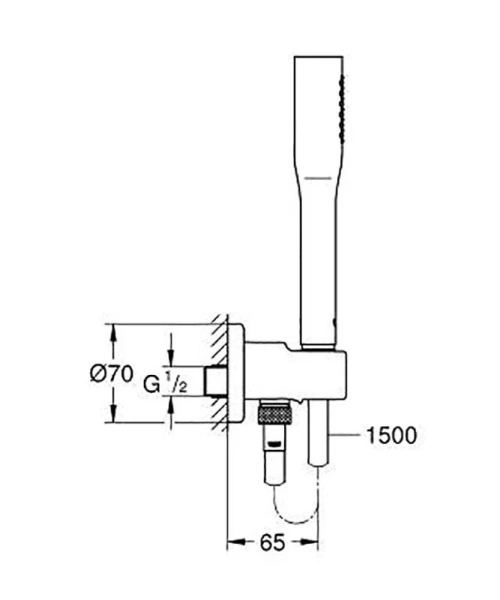 Душевой комплект Grohe Euphoria Cosmopolitan хром 26404000 (детальная фотография), душевые комплекты, наборы