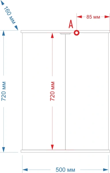 Зеркальный шкаф с подсветкой Misty Мимоза 50 см белый Э-Мим04050-01Сп (детальная фотография), в наличии