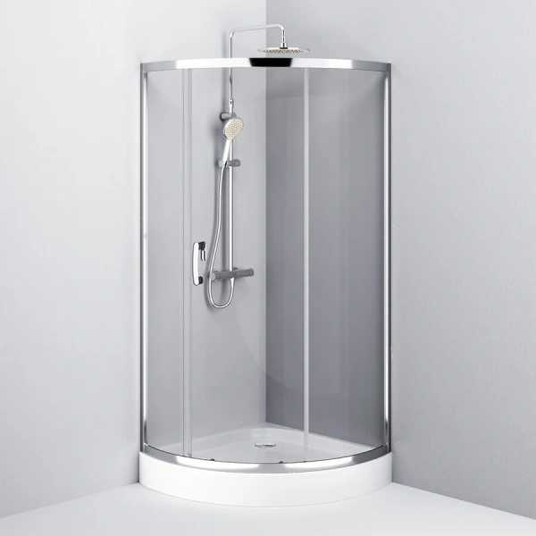 Душевой уголок Am.Pm Like 90x90 см стекло прозрачное W83G-315-090CT (детальная фотография), современные, hi-tech