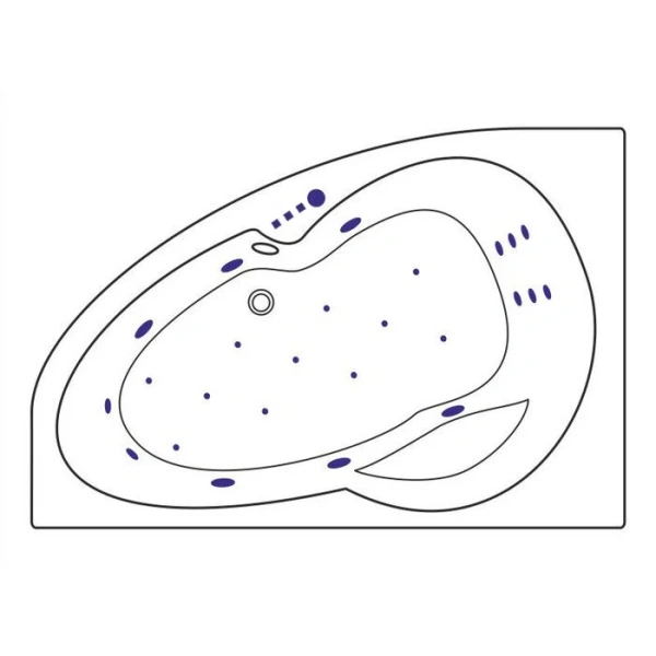 Ванна гидромассажная Excellent Newa Ultra 160 x 95 см, левая, белый/хром, WAEX.NEL16.ULTRA.CR (детальная фотография) index_1