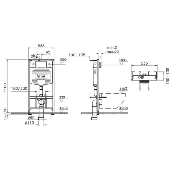 Схема (детальная фотография), для унитаза
