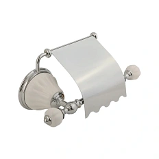 Бумагодержатель Migliore Olivia белая керамика, золото