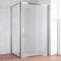 Душевой уголок профиль глянцевый хром стекло сатин Vegas-glass