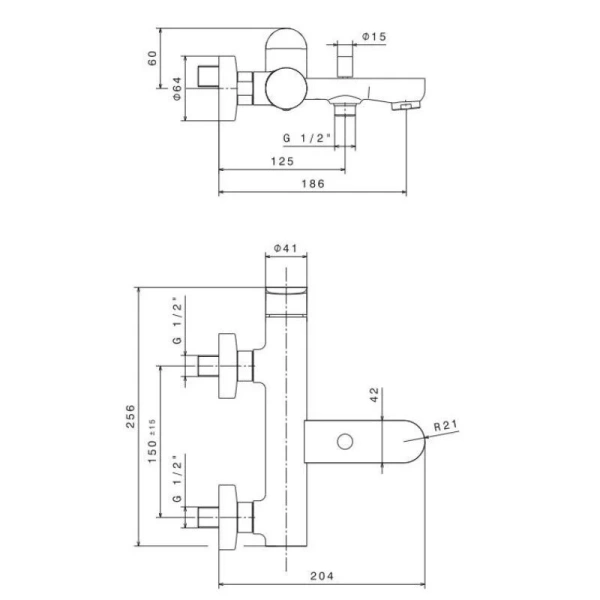 Смеситель для ванны Kerama Marazzi Ole хром 69440KM.21.018 (детальная фотография), для ванны
