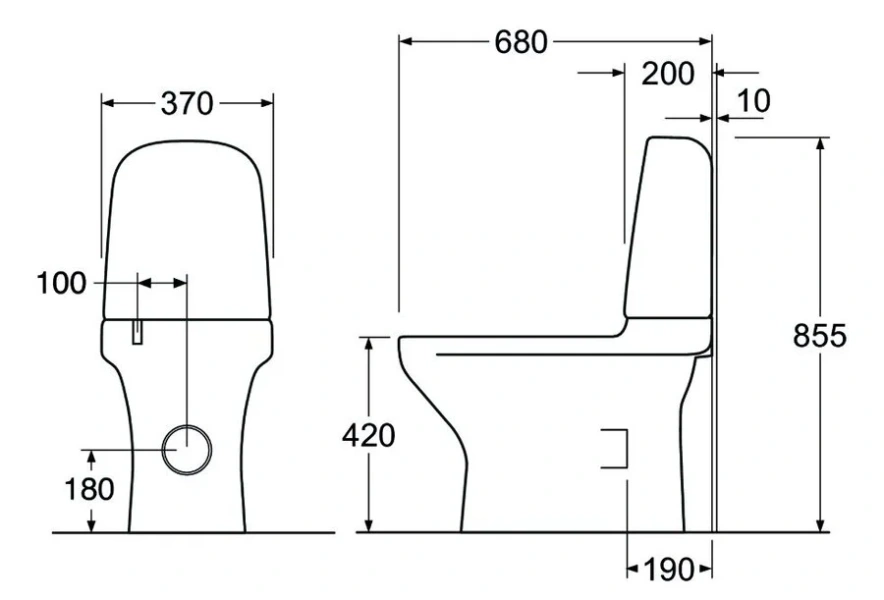 Унитаз напольный Gustavberg Estetic GB1183002 (детальная фотография), современные, hi-tech
