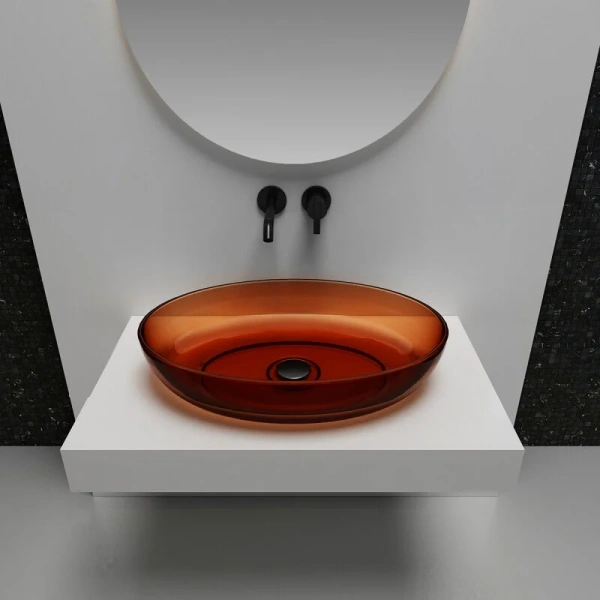 Раковина Abber Kristall 60 см коричневая AT2801Opal (детальная фотография), другие