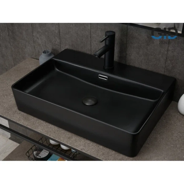 Раковина GID Geometrico Bm9256 60 см черная 53375 (детальная фотография), черные