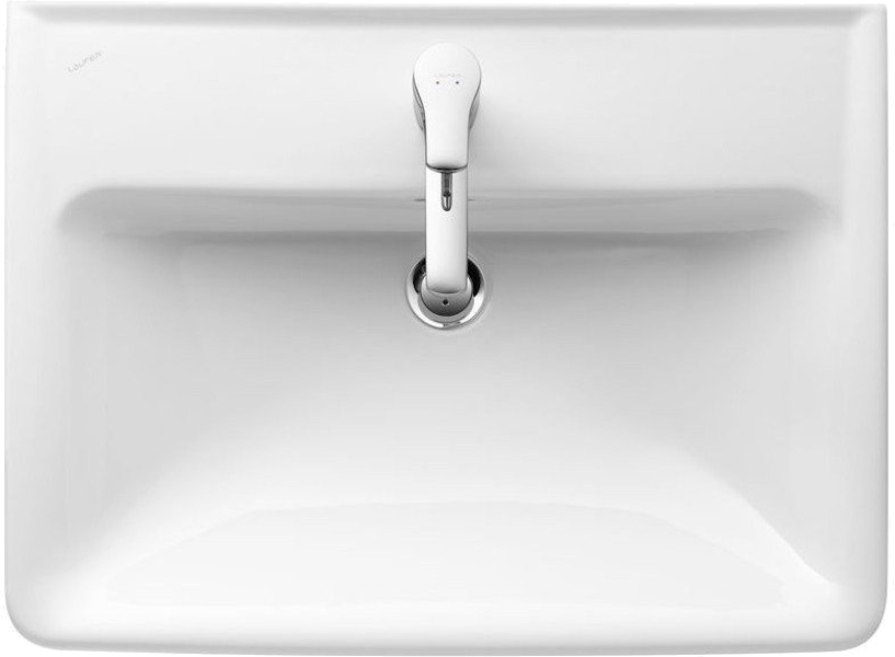 Раковина Laufen Pro 56 см встраиваемая, с 1 отверстием для смесителя 8.1396.1.000.104.1 (детальная фотография), современные, hi-tech