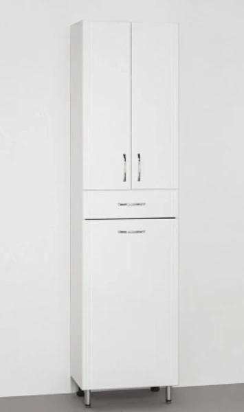 Шкаф-пенал напольный Style Line Эко Стандарт 48 см белый ЛС-00000249 (детальная фотография), современные, hi-tech