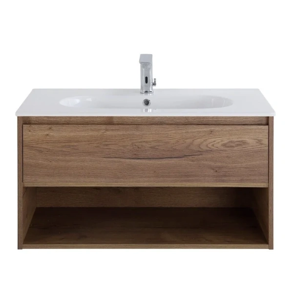 Тумба под раковину подвесная BelBagno Kraft 100 см Rovere Tabacco KRAFT-1000-1C-SO-RT (детальная фотография)