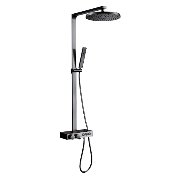 Душевая стойка Black&White Universe 7815 латунь (детальная фотография), с изливом