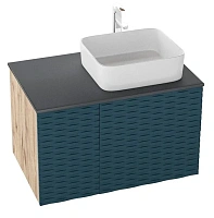 Тумба под раковину подвесная Grossman Альба 80 см веллингтон/бриз