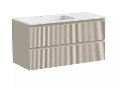 Тумба под раковину подвесная Sancos Snob R 100 см левая, beige soft