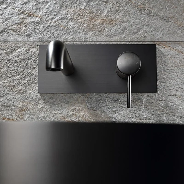 Смеситель для раковины Black&White Universe оружейная сталь 7620U (детальная фотография), современные, hi-tech