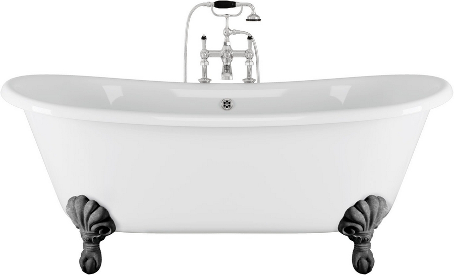 Ванна чугунная Devon & Devon Admiral 182х81 см ножки алюминий натуральный 2MRADMIRALALDD (детальная фотография)