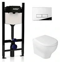 Унитаз с инсталляцией Valsir Eden с клавишей хром